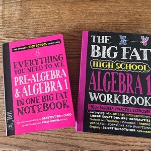 EUC Pre-Algebra & Algebra 1 Textbook and Workbook Lot